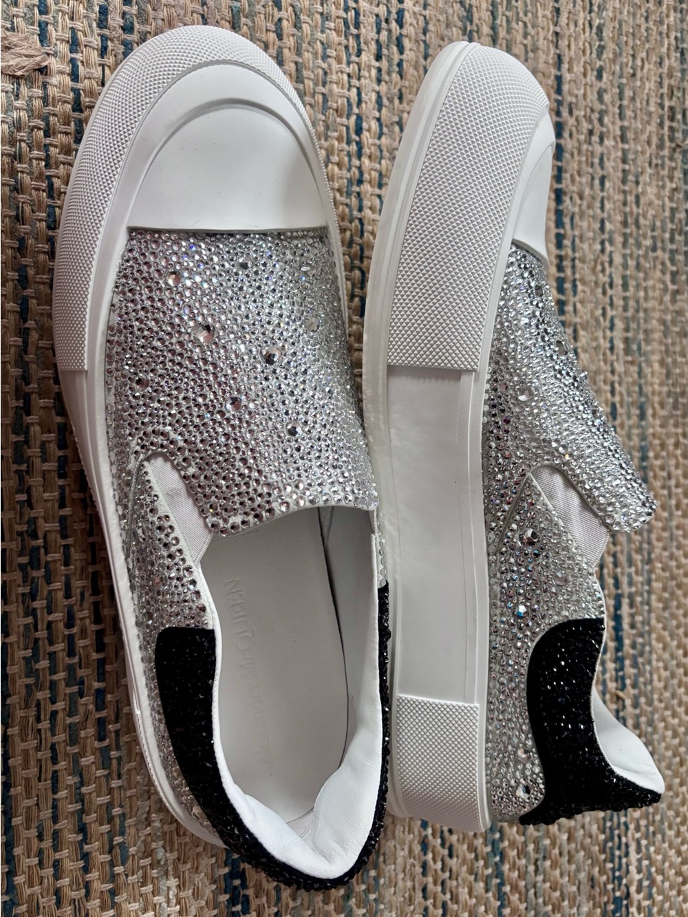 Alexander McQueen Silver Crystal Slip-On Sneakers - Picture 2 of 4